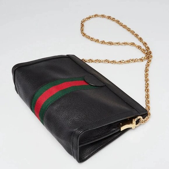 Gucci Black Leather Ophidia Small Shoulder Bag - Picture 3 of 11